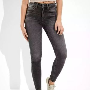 NWT Size 2 Short American Eagle Soft Knit High Rise Next Level Jegging Black